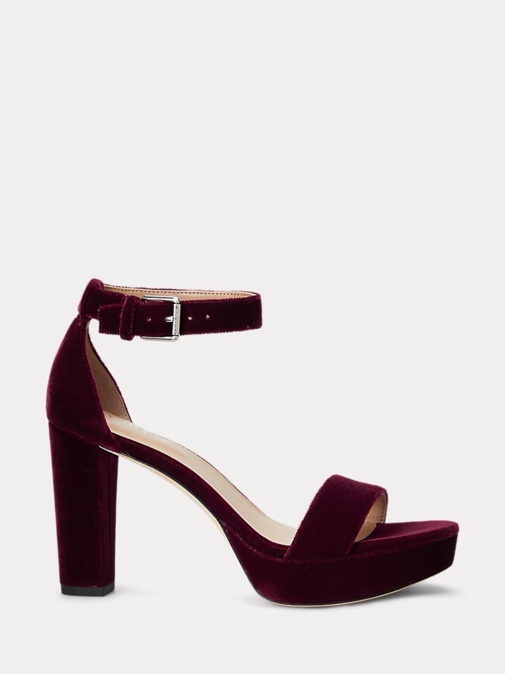 New Lauren Ralph Lauren Sylvia Velvet Sandal Size 11